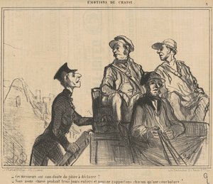 Haben diese Herren Wild zu deklarieren? von Honoré Daumier