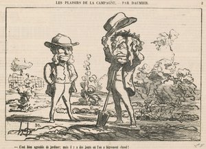 Es ist sehr angenehm zu gärtnern von Honoré Daumier