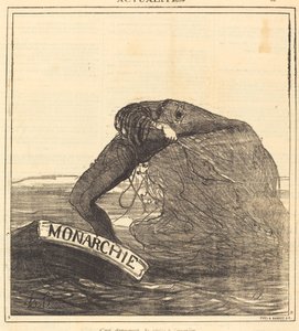 Es ist gefährlich, mit dem Wurfnetz zu fischen von Honoré Daumier