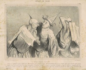 Chinesen reden über Politik von Honoré Daumier