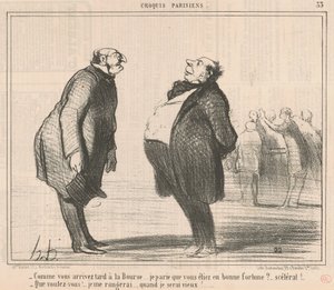 Wie spät Sie zur Börse kommen ... von Honoré Daumier