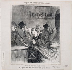 Skizzen von der Ausstellung - Eine Verbesserung vorzunehmen von Honoré Daumier