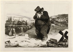 Zerschmetterter Lafayette!... Gefangen, alter Kerl! 1834 (Lithographie) von Honoré Daumier