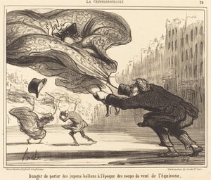 Gefahr, Ballonröcke zu tragen... von Honoré Daumier