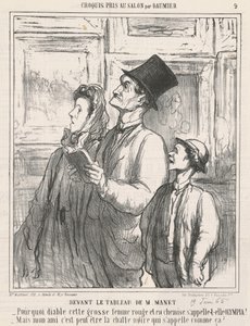 Vor dem Gemälde von M. Manet