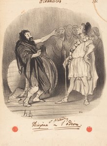 Diogenes und Alkibiades im Odeon von Honoré Daumier
