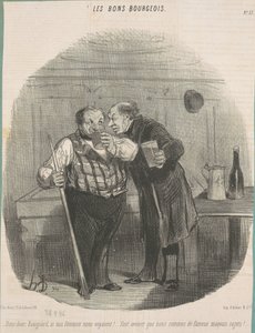 Sag mal, Ravignard, wenn unsere Frauen uns sehen würden! ... von Honoré Daumier