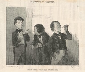 Schüler der sechsten Klasse wollen Rhetoriker spielen von Honoré Daumier