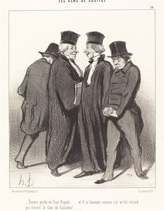 Wieder verloren im Königshof... und er klagt... von Honoré Daumier