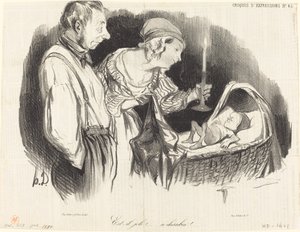Ist er hübsch!... dieser Cherub! von Honoré Daumier