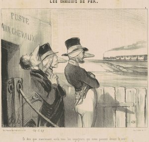 Et ... Voila ...Les voyageurs qui nous passent devant le nez! von Honoré Daumier