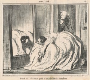 Studie der Reverenz für den Quadrille der Lanzenreiter