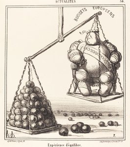 Gleichgewichtsexperiment von Honoré Daumier