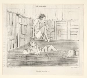 Fausse Position!!! aus Les Baigneurs von Honoré Daumier