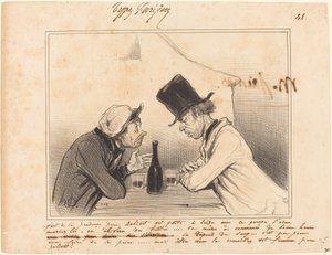 Vorsicht, Vater Balivot, Ihre Kleine ist sechzehn... von Honoré Daumier