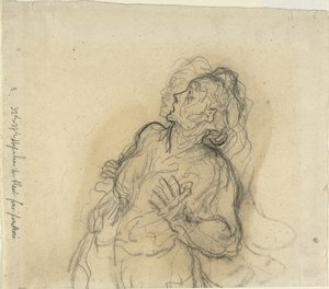 Erschrockene Frau
