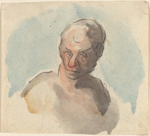 Kopf eines Mannes von Honoré Daumier