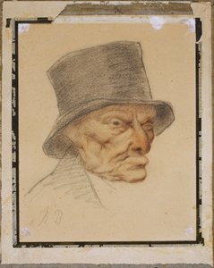 Kopf eines alten Mannes von Honoré Daumier