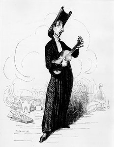 Humorvolle Zeichnung von Mathieu Joseph Bonaventure Orfila (1787-1853) (Gravur)