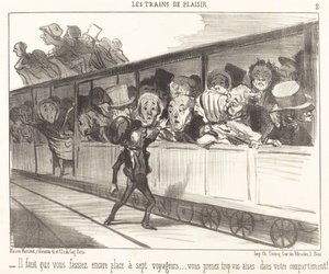 Sie müssen noch Platz machen... von Honoré Daumier