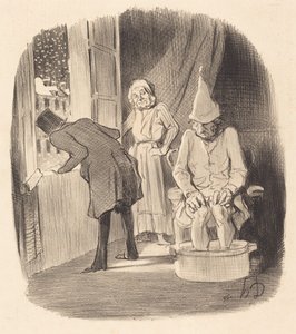 Unannehmlichkeit, seine Wohnung zu vermieten... von Honoré Daumier