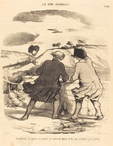 Unannehmlichkeit, einen Zug zu verlassen... von Honoré Daumier