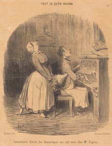 Unannehmlichkeit... der Diener, die bei Herrn Duprez gedient haben von Honoré Daumier