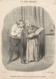 Unannehmlichkeit, eine Frau zu heiraten, die ein Talent besitzt von Honoré Daumier