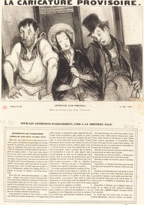 Innenraum eines Omnibusses von Honoré Daumier