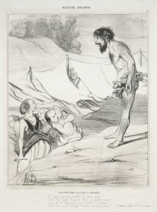 Einführung von Odysseus bei Nausikaa von Honoré Daumier