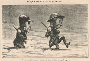 Ich fange an zu finden ... im Schnee! ... von Honoré Daumier