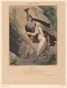 Karikatur von Aeneas und Dido