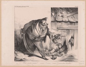 Karikatur von König Louis-Philippe I. von Frankreich als Bandit von Honoré Daumier