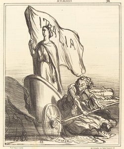 Die reaktionäre Presse sucht vergeblich... von Honoré Daumier