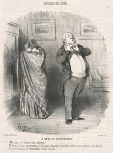 Die Frau des Vertreters von Honoré Daumier