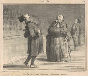 Die Pariser in Erwartung des ... Kometen von Honoré Daumier
