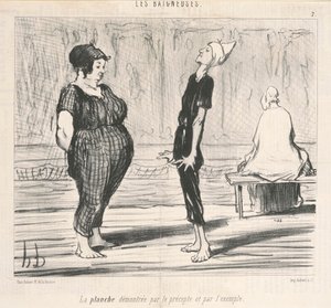 Das Brett, demonstriert durch das Prinzip ... von Honoré Daumier