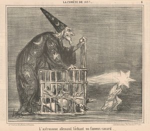 Der deutsche Astronom lässt eine Ente los von Honoré Daumier