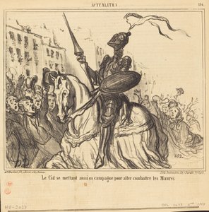 Le Cid se mettant aussi en campagne von Honoré Daumier