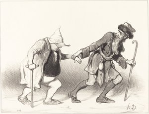 Le Constitutionnel und der ewige Jude von Honoré Daumier