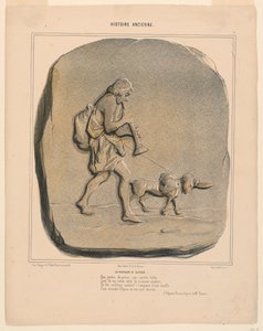 Die Rückkehr des Odysseus, Platte 7 aus der Histoire Ancienne von Honoré Daumier