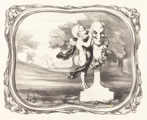 Das Geheimnis dem Gott Faun anvertraut von Honoré Daumier