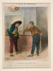Der Kohlenhändler liebt es, zu Hause zu sein, aus Le Chapitre des Interpretations von Honoré Daumier