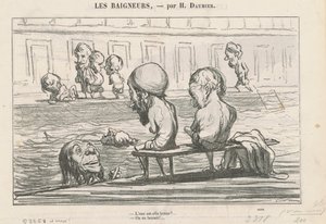 Ist das Wasser gut? ... / Ein volles Wasser von Honoré Daumier