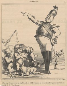Der Kaiser Nikolaus empfängt eine Abordnung ... von Honoré Daumier
