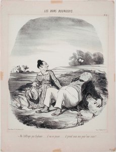 Die guten Bürger - Erschrecke sie nicht, Eudoxie von Honoré Daumier
