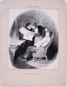 Die guten Bürger - Wenn die Zeitung zu interessant ist von Honoré Daumier