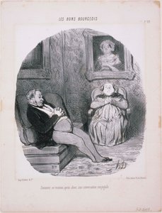 Die guten Bürger: Wie endet...Ein eheliches Gespräch von Honoré Daumier