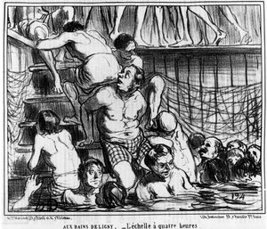 Les bains Deligny - Die Vier-Uhr-Skala: Illustration aus der Serie „Sketch d