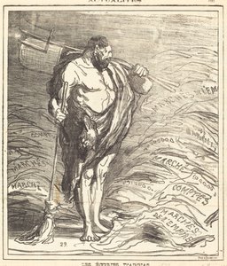 Die Ställe des Augias von Honoré Daumier